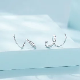 Pandora Style Double Hoop Earrings Stud Earrings - SCE1652 Pandora Style Double Hoop Earrings Stud Earrings - SCE1652