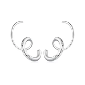 Pandora Style Double Hoop Earrings Stud Earrings - SCE1652