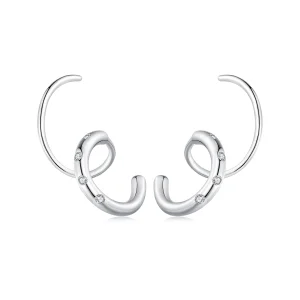 Pandora Style Double Hoop Earrings Stud Earrings - SCE1652 (image for) Pandora Style Double Hoop Earrings Stud Earrings - SCE1652