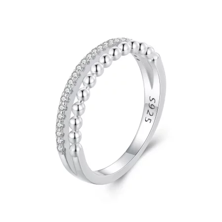 Pandora Style Double Layer Ring - BSR463