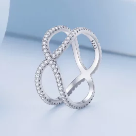 Pandora Style Double Layers Ring - BSR386 Pandora Style Double Layers Ring - BSR386