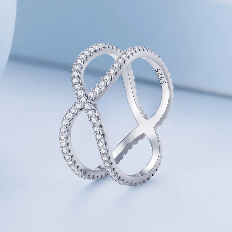 (image for) Pandora Style Double Layers Ring - BSR386 - View 2