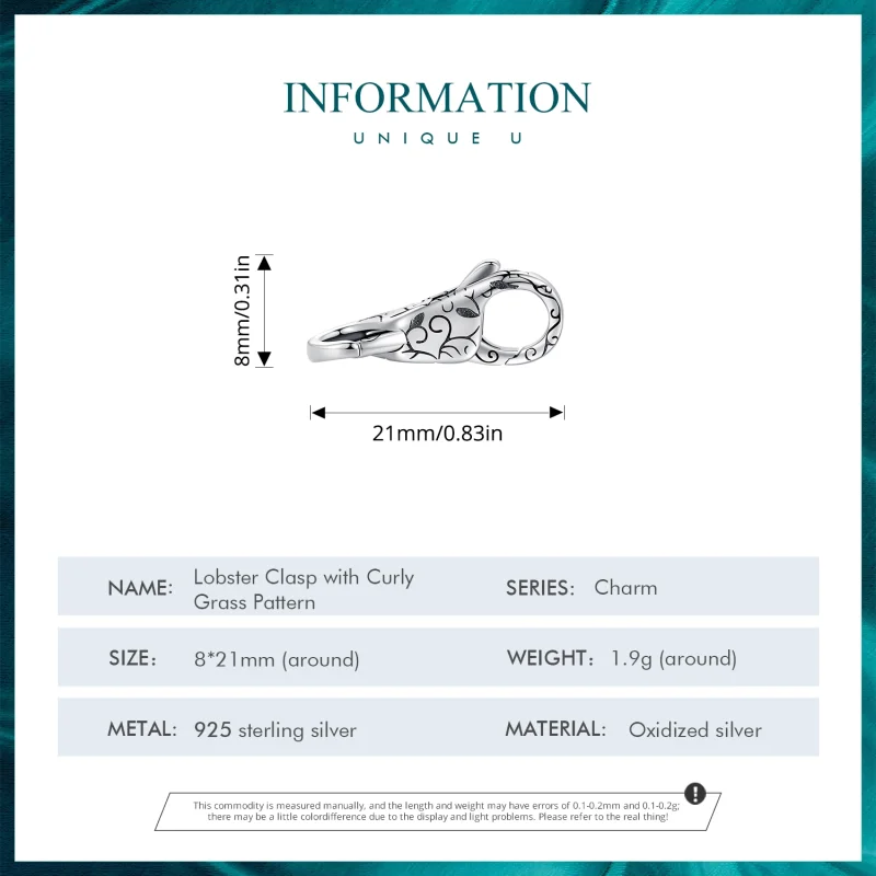 (image for) Pandora Style Double Lobster Clasp - BSP023 - View 4