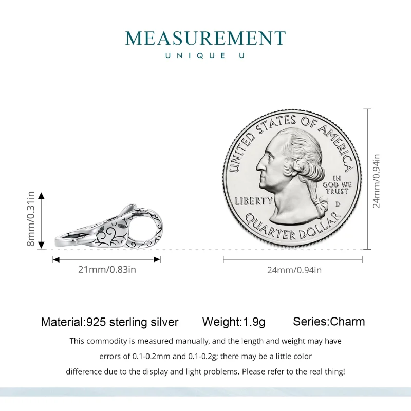 (image for) Pandora Style Double Lobster Clasp - BSP023 - View 5