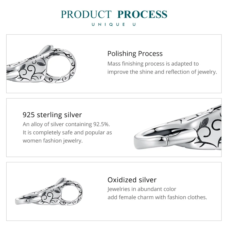 (image for) Pandora Style Double Lobster Clasp - BSP023 - View 6