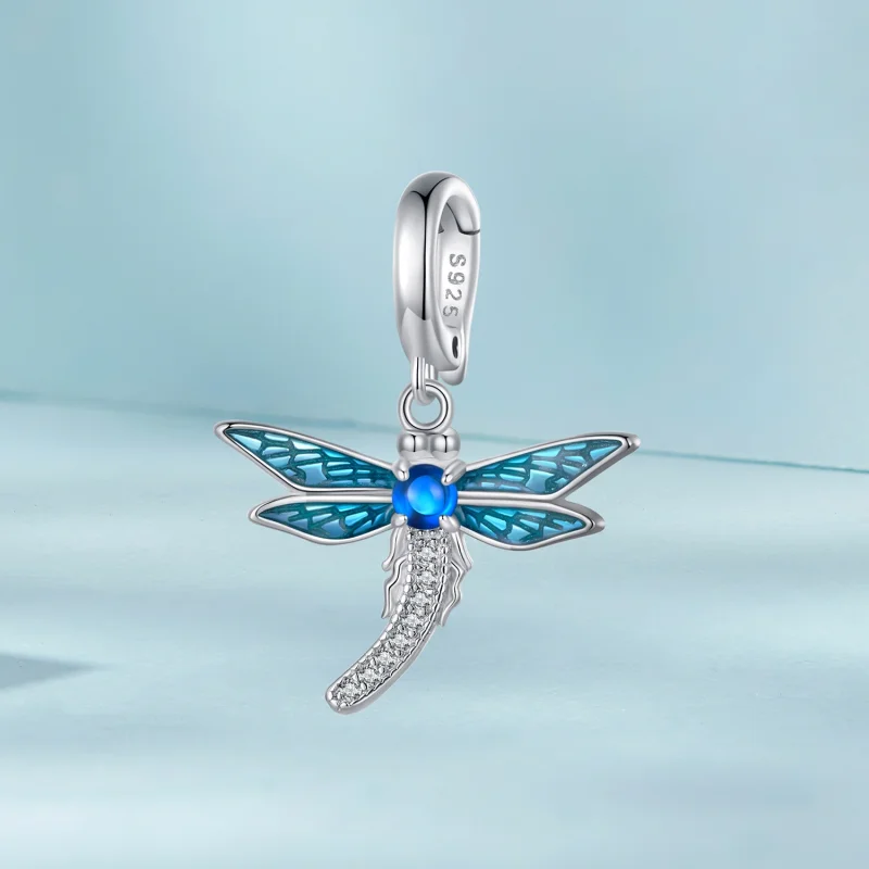 (image for) Pandora Style Dragonfly Jewelry Dangle - SCC2569 - View 2