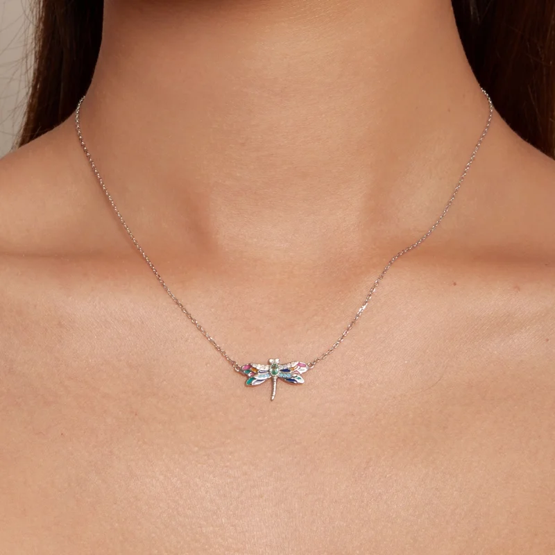 (image for) Pandora Style Dragonfly Necklace - BSN348 - View 7