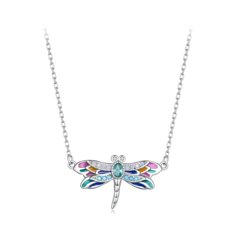 (image for) Pandora Style Dragonfly Necklace - BSN348 - Product Image
