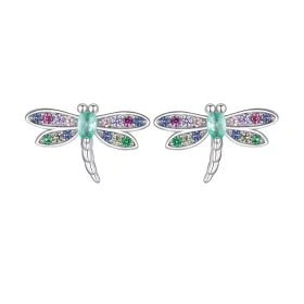 Pandora Style Dragonfly Studs Earrings - BSE795