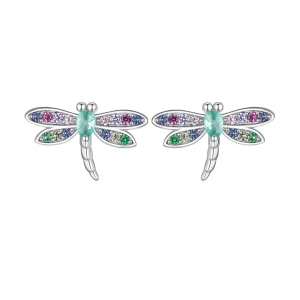 (image for) Pandora Style Dragonfly Studs Earrings - BSE795