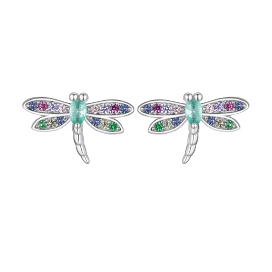 Pandora Style Dragonfly Studs Earrings - BSE795