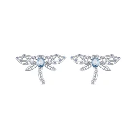 Pandora Style Dragonfly Studs Earrings - BSE874