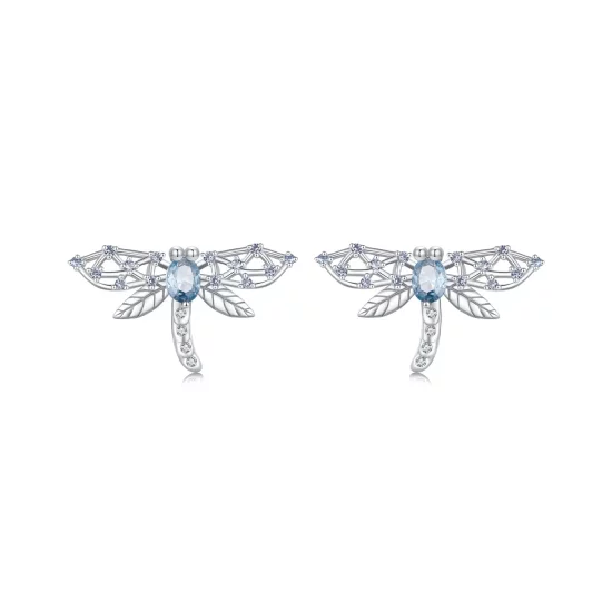 Pandora Style Dragonfly Studs Earrings - BSE874