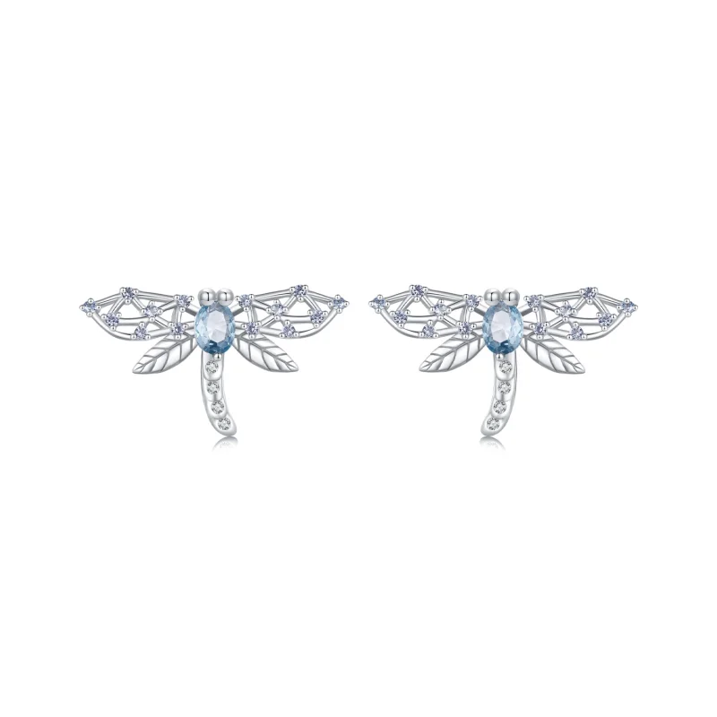 (image for) Pandora Style Dragonfly Studs Earrings - BSE874 - Product Image