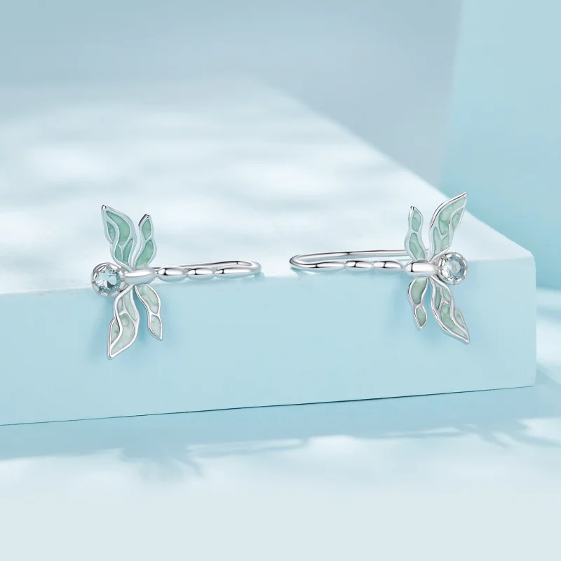 (image for) Pandora Style Dragonfly Studs Earrings - SCE1623 - View 2