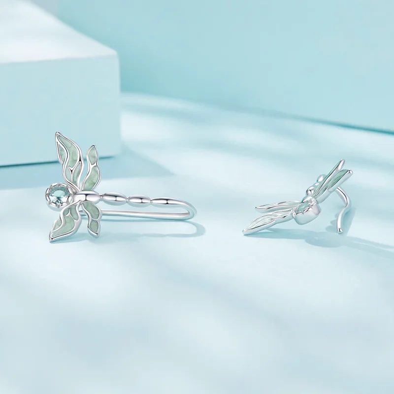 (image for) Pandora Style Dragonfly Studs Earrings - SCE1623 - View 3