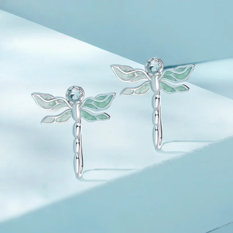 (image for) Pandora Style Dragonfly Studs Earrings - SCE1623 - View 5