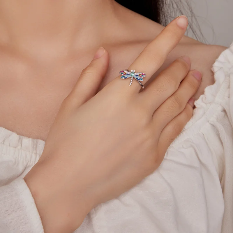 (image for) Pandora Style DragonflyOpen Ring - BSR385 - View 4