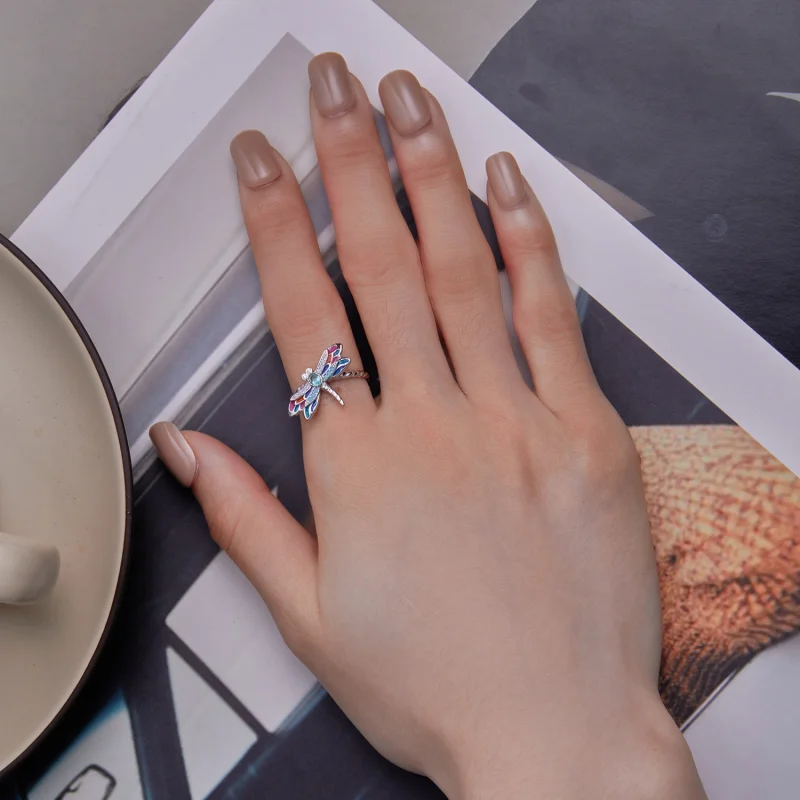 (image for) Pandora Style DragonflyOpen Ring - BSR385 - View 5