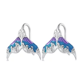 Pandora Style Dreamman Mermaid Tail Stud Earrings - BSE921