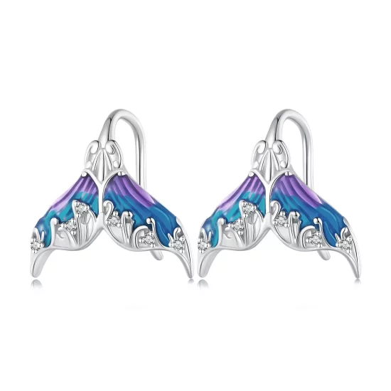 Pandora Style Dreamman Mermaid Tail Stud Earrings - BSE921