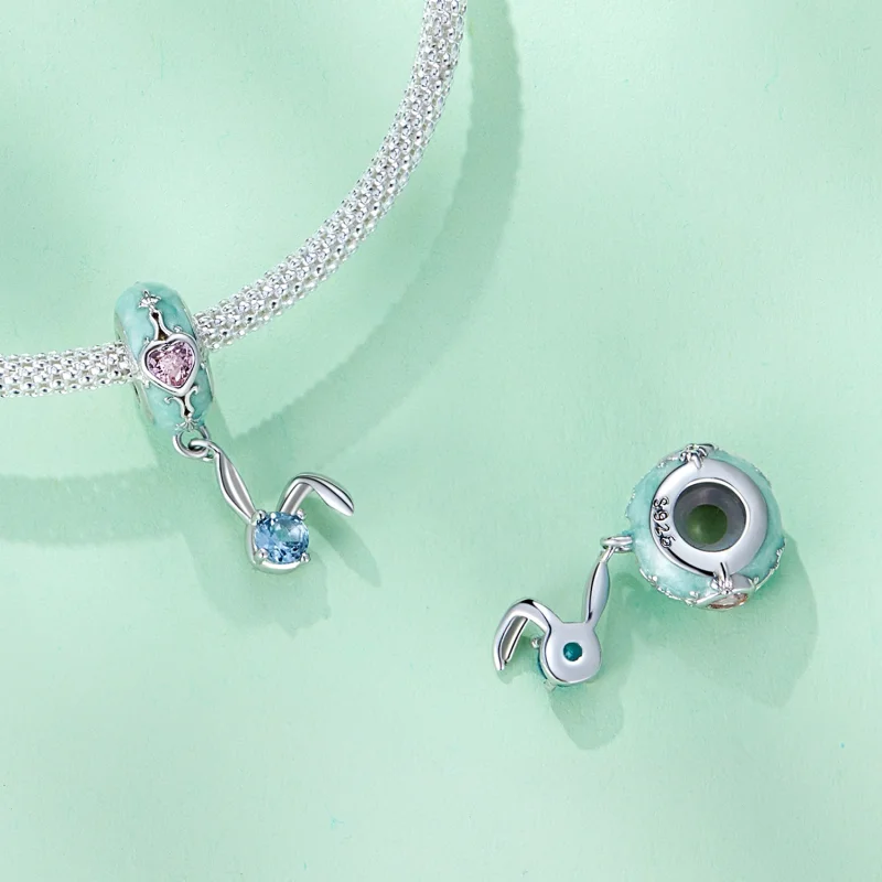 (image for) Pandora Style Easter Bunny Silicone Spacer - BSC780 - View 4