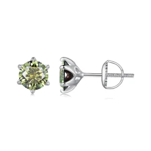 (image for) Pandora Style Emeraldmoissanite Studs Earrings - MSE025-LGN
