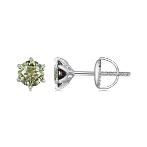 (image for) Pandora Style Emeraldmoissanite Studs Earrings - MSE025-SGN