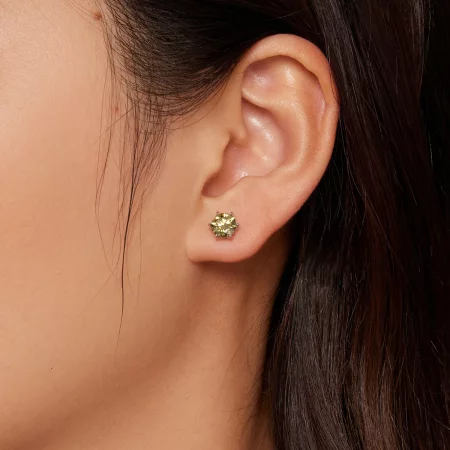 Pandora Style Emeraldmoissanite Studs Earrings - MSE025-LGN