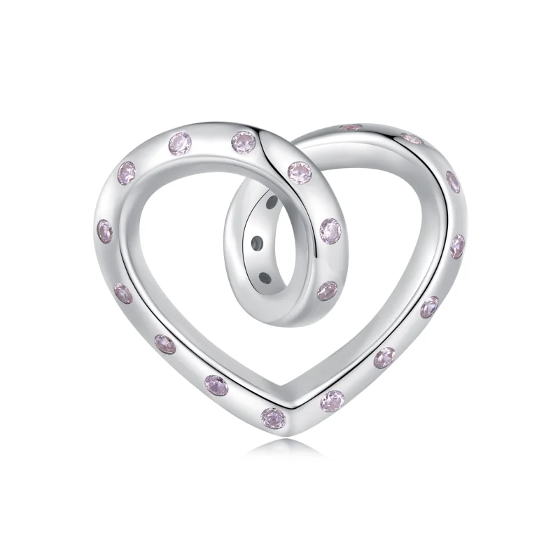 (image for) Pandora Style Entangled Heart Charm - BSC928 - Product Image