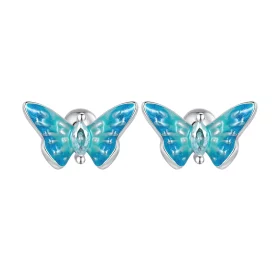 Pandora Style Exquisite Butterfly Studs Earrings - SCE1571