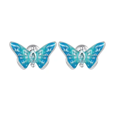 Pandora Style Exquisite Butterfly Studs Earrings - SCE1571