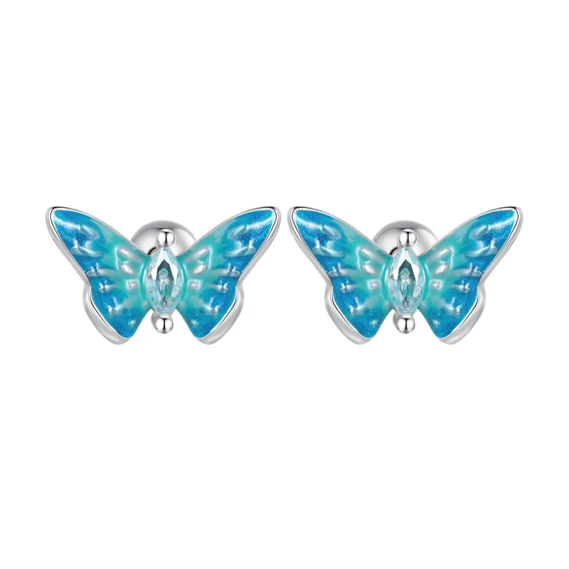 (image for) Pandora Style Exquisite Butterfly Studs Earrings - SCE1571 - Product Image