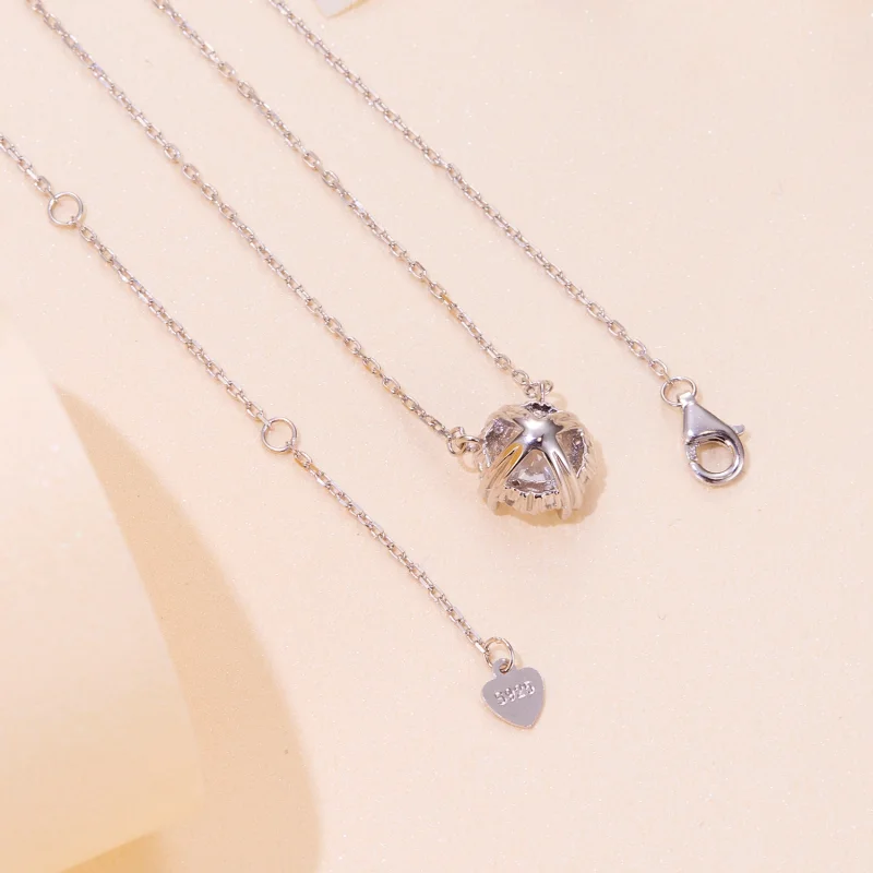 (image for) Pandora Style Exquisite Moissanite Necklace(One Certificate) - MSN011 - View 5