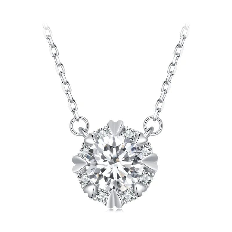 (image for) Pandora Style Exquisite Moissanite Necklace(One Certificate) - MSN011 - Product Image