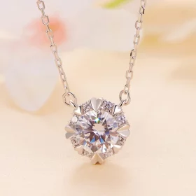 Pandora Style Exquisite Moissanite Necklace(One Certificate) - MSN011 Pandora Style Exquisite Moissanite Necklace(One Certificate) - MSN011