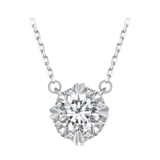 Pandora Style Exquisite Moissanite Necklace(One Certificate) - MSN011