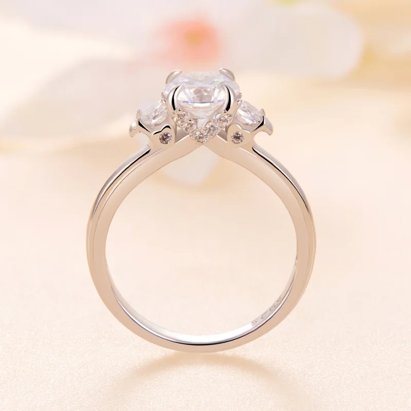 (image for) Pandora Style Exquisite Moissanite Ring - MSR022 - View 4
