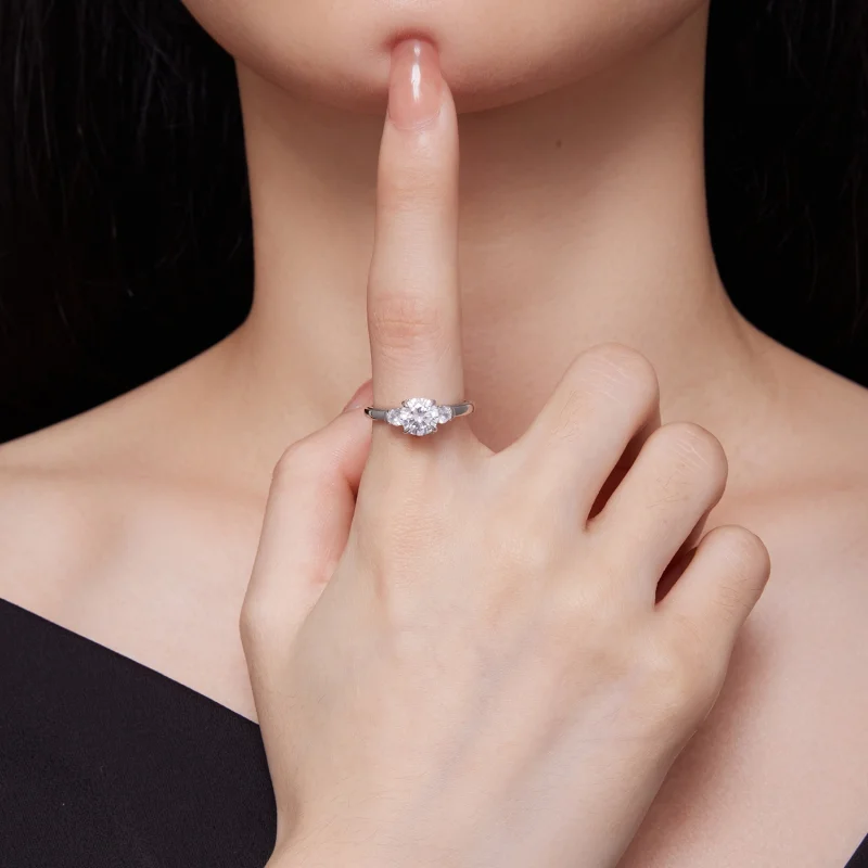 (image for) Pandora Style Exquisite Moissanite Ring - MSR022 - View 6