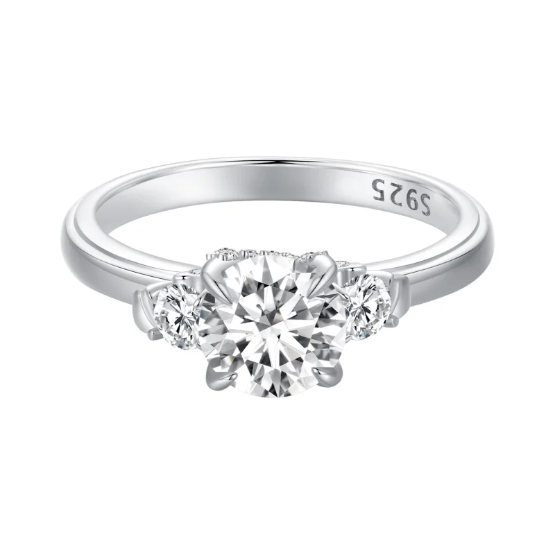 (image for) Pandora Style Exquisite Moissanite Ring - MSR022 - View 8