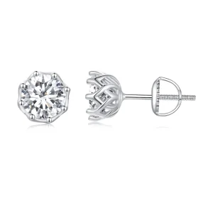 (image for) Pandora Style Exquisite Moissanite Studs Earrings(Two Certificates) - MSE016-L