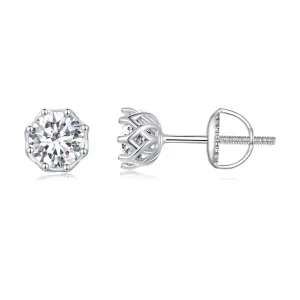 (image for) Pandora Style Exquisite Moissanite Studs Earrings(Two Certificates) - MSE016-S