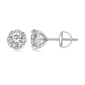 Pandora Style Exquisite Moissanite Studs Earrings(Two Certificates) - MSE017 Pandora Style Exquisite Moissanite Studs Earrings(Two Certificates) - MSE017