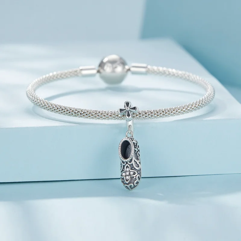 (image for) Pandora Style Exquisite Pattern Shoes Dangle - SCC2573 - View 4