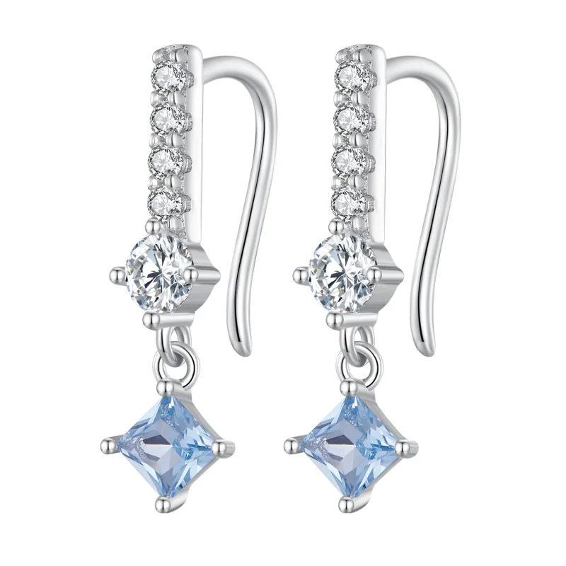 (image for) Pandora Style Exquisite Stone-Set Dangle Earrings - SCE1586 - Product Image