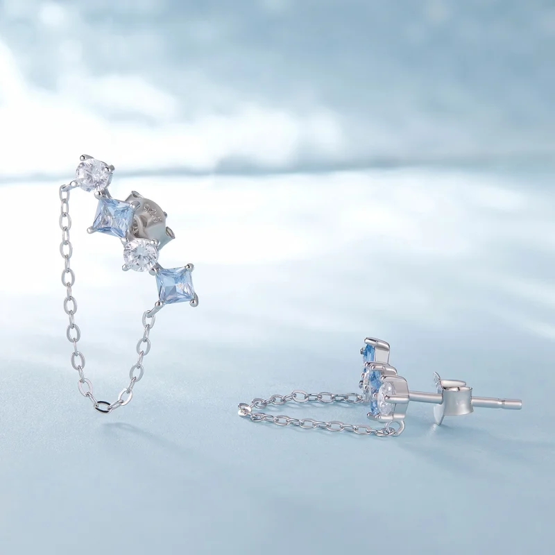 (image for) Pandora Style Exquisite Stone Studs Earrings - SCE1585 - View 2