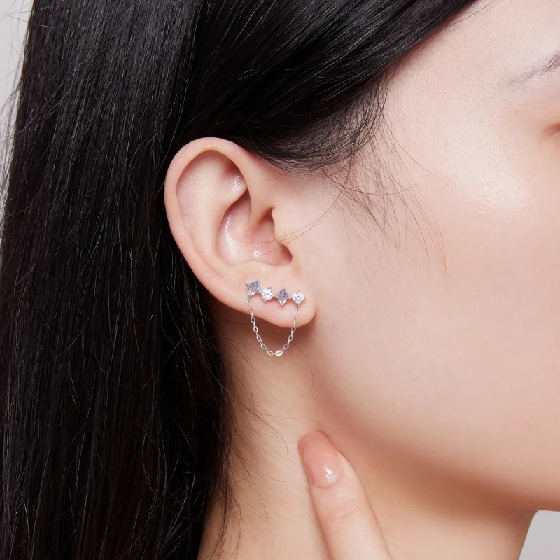 (image for) Pandora Style Exquisite Stone Studs Earrings - SCE1585 - View 5