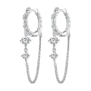 (image for) Pandora Style Exquisite Tassel Hoop Earrings - BSE822