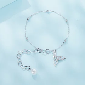 Pandora Style Fishtail Shell Beads Chain Bracelet - SCB257 Pandora Style Fishtail Shell Beads Chain Bracelet - SCB257