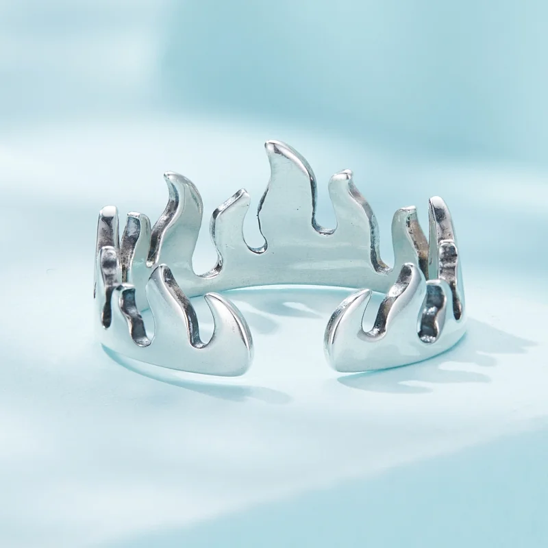 (image for) Pandora Style Flame Open Ring - SCR914 - View 4